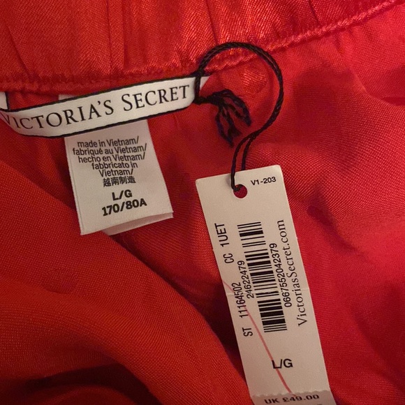 NWT Victoria Secret Silk Pijama Bottoms Red size XL - Picture 4 of 5